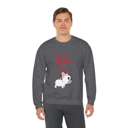 Santa's Frenchie Crew Sweater -  Unisex Sweatshirt