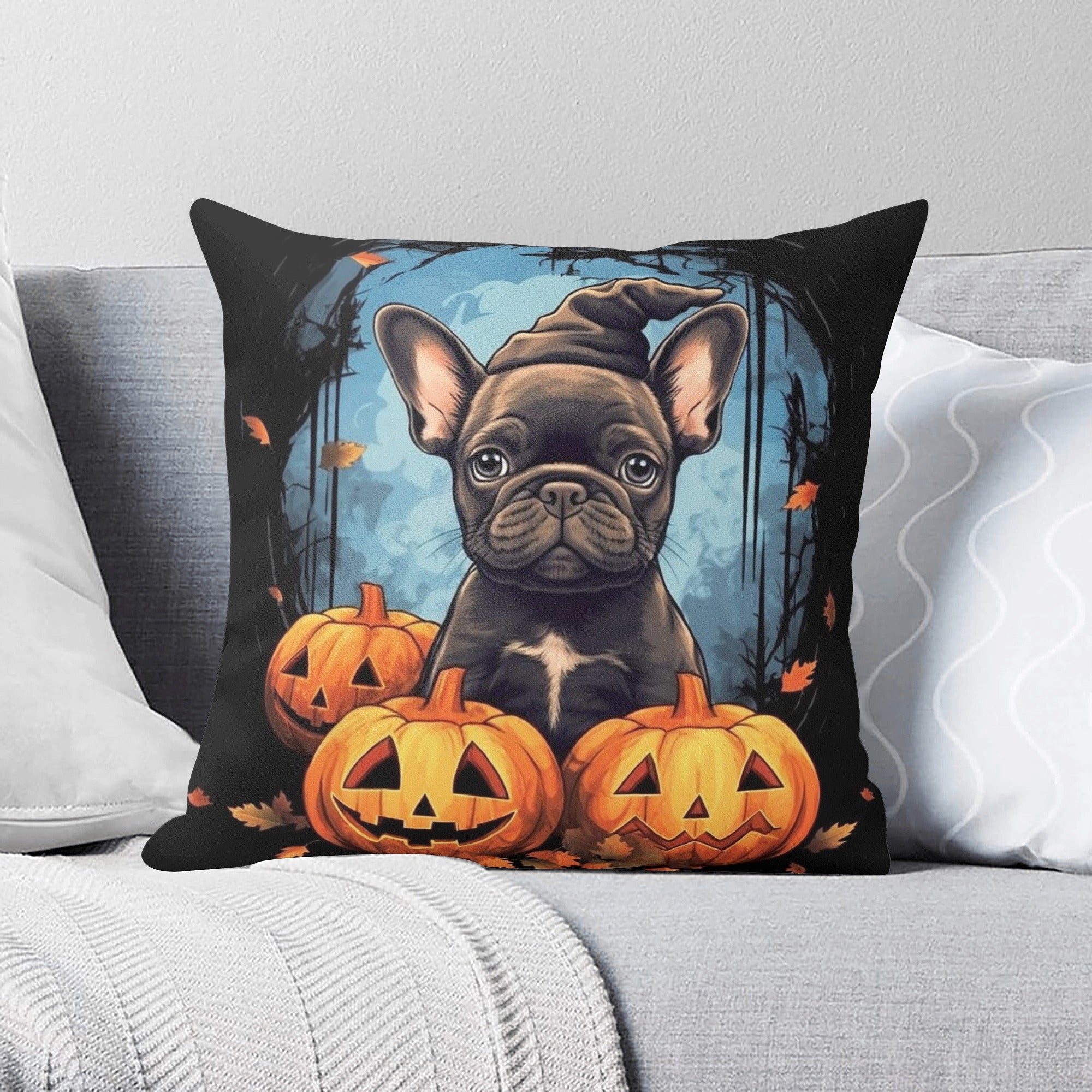 French Bulldog high quality Halloween Pillow and Blanket