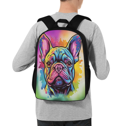 The Frenchie Face - 17 Inch Laptop Backpack