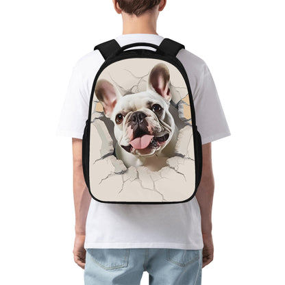 Frenchie Style - 16 Inch Dual Compartmen Backpack