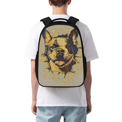 Frenchie Style - 16 Inch Dual Compartmen Backpack