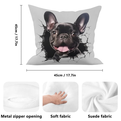 Adorable Frenchie Face - Pillow Cover