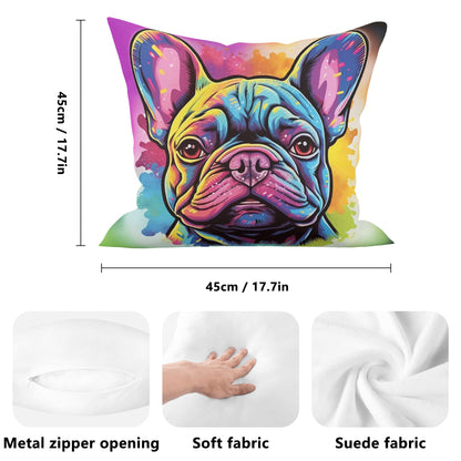 Adorable Frenchie Face - Pillow Cover