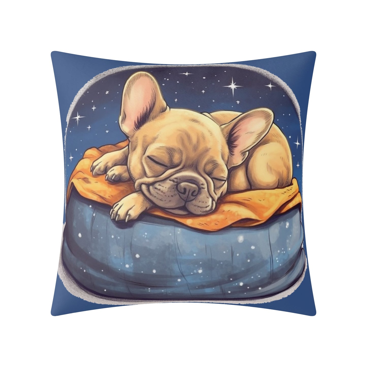 Serene Sleeping Frenchie  - Pillow Cover