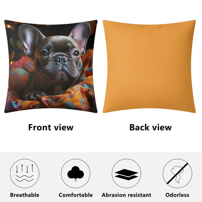 Adorably Cute Frenchie Puppy - Pillow Cover