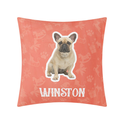 Custom Pillow with Frenchie Photo