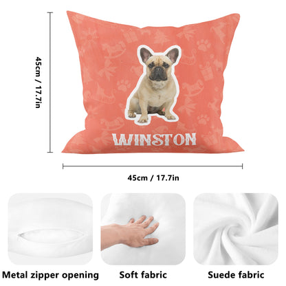 Custom Pillow with Frenchie Photo