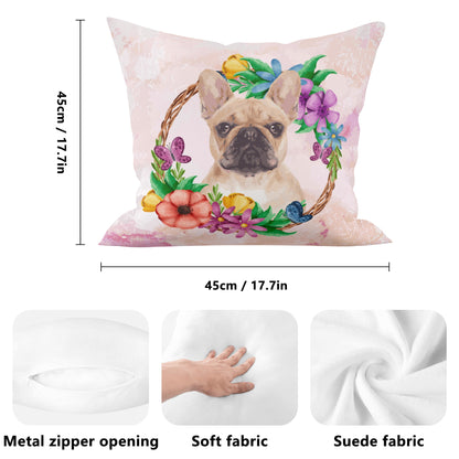 Custom Pillow with Frenchie picture