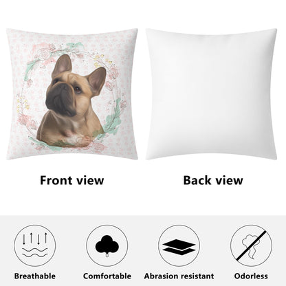 Custom Pillow with Frenchie picture