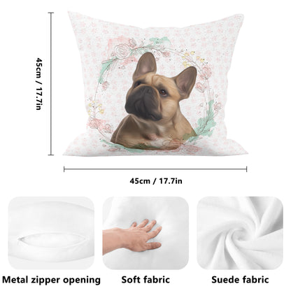 Custom Pillow with Frenchie picture