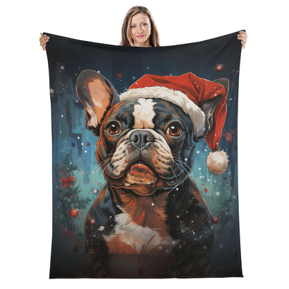 Santa Frenchie -  Blanket