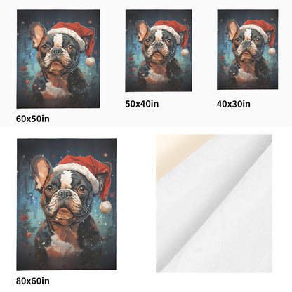 Santa Frenchie -  Blanket