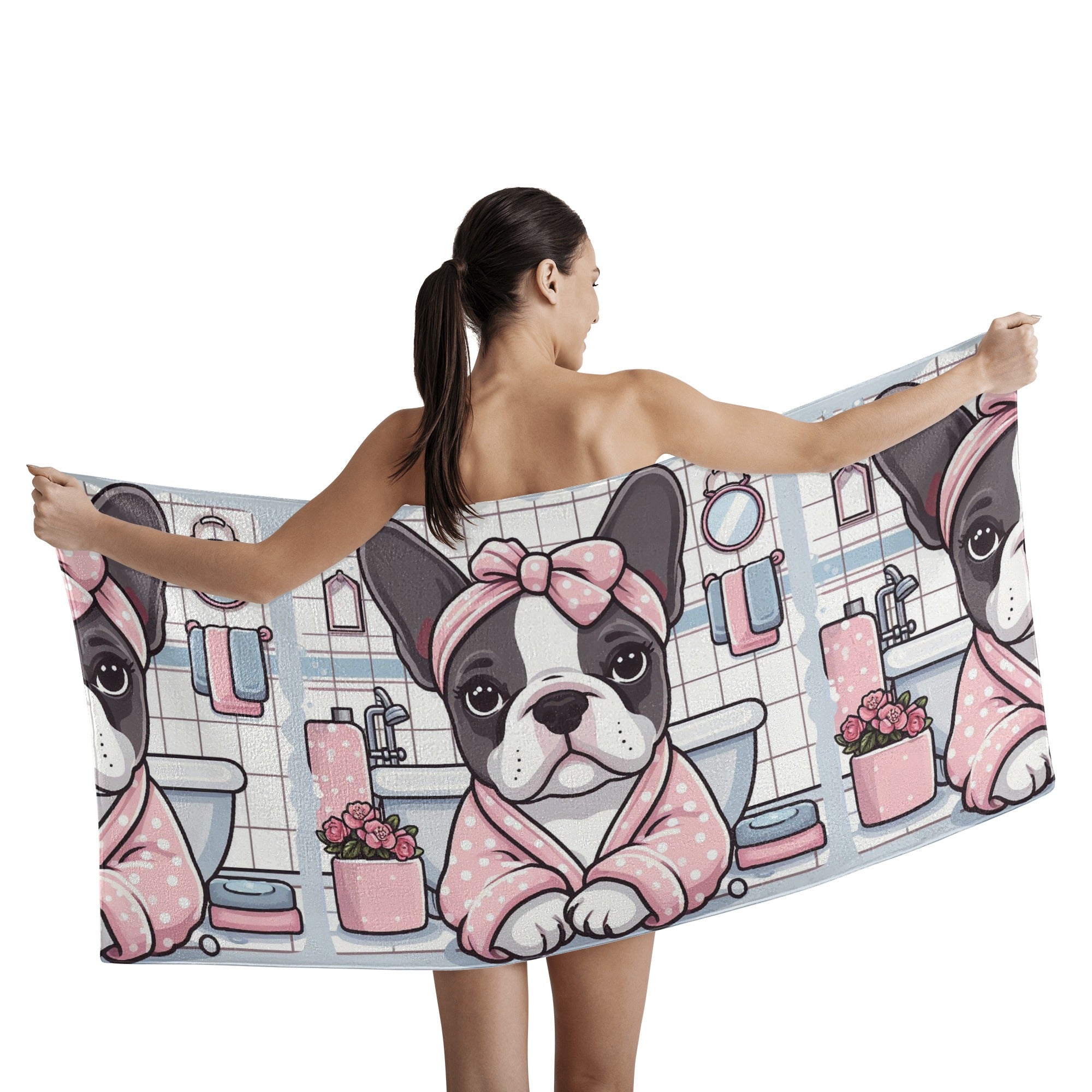 Frenchie beach towel best sale