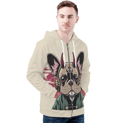 Joey - All Over Print Zip Up Hoodie