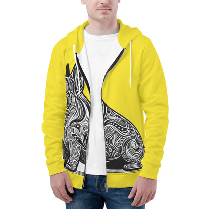 Lucy - All Over Print Zip Up Hoodie