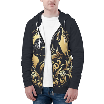 Bailey - All Over Print Zip Up Hoodie