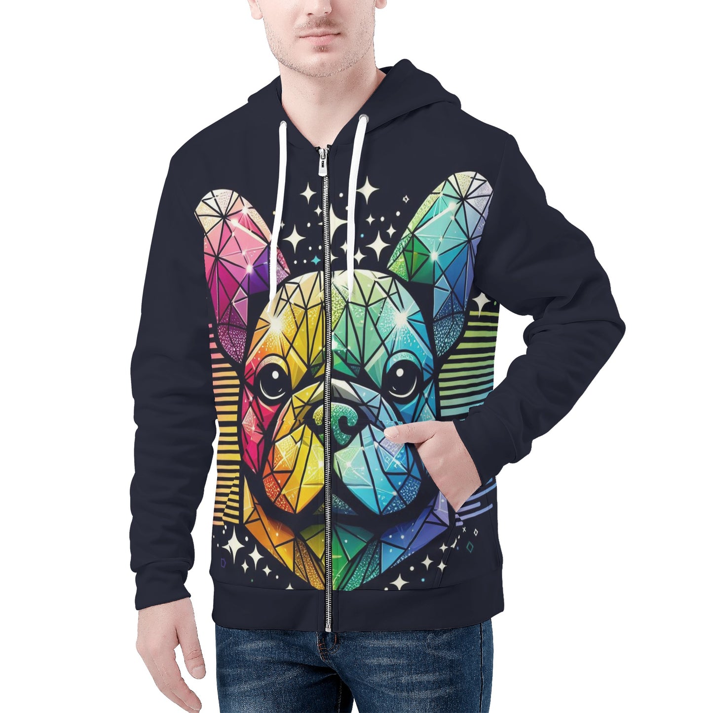 Mia - All Over Print Zip Up Hoodie