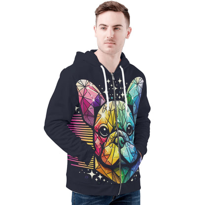 Mia - All Over Print Zip Up Hoodie