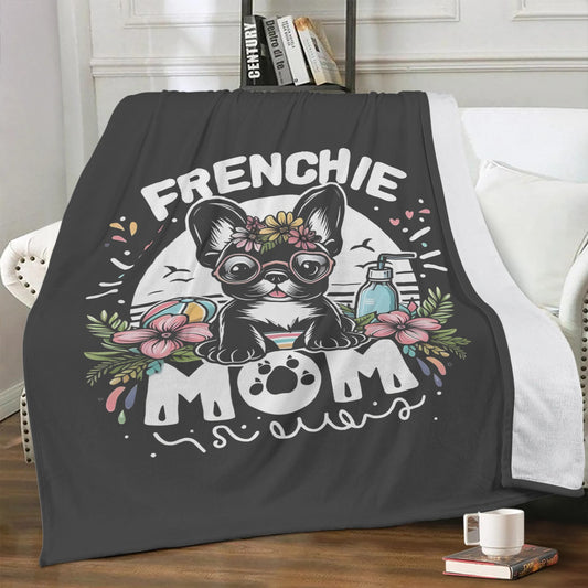 Frenchie mom - Premium Fleece Blanket