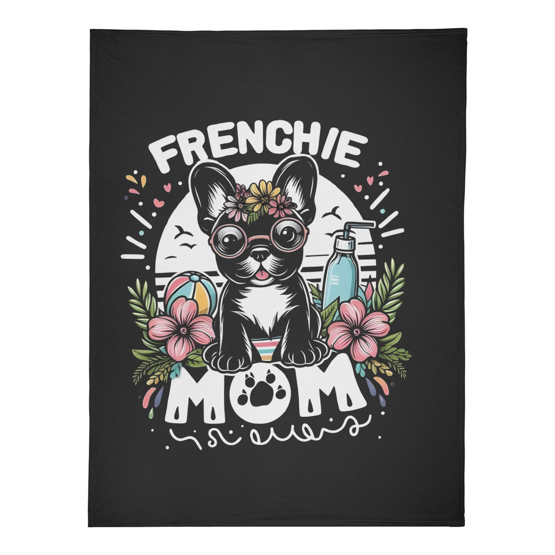Frenchie mom - Premium Fleece Blanket