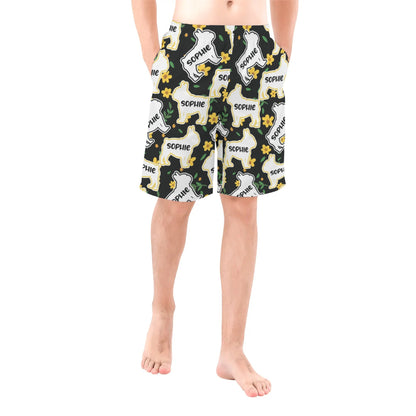 Custom Mens All Over Print Shorts with French Bulldog Name