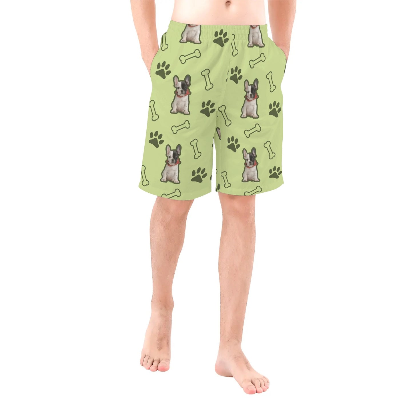 Custom Mens All Over Print Shorts with French Bulldog image