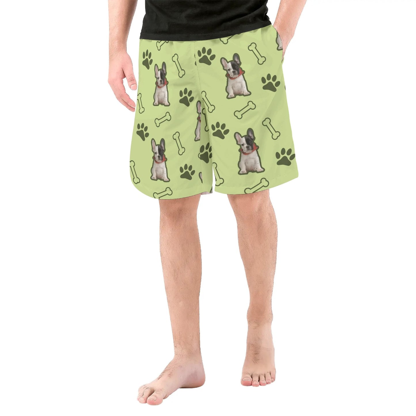 Custom Mens All Over Print Shorts with French Bulldog image