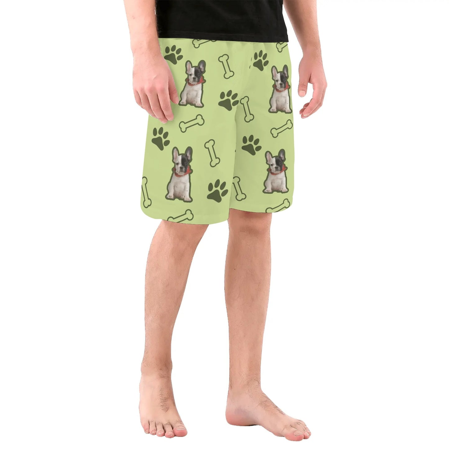 Custom Mens All Over Print Shorts with French Bulldog image