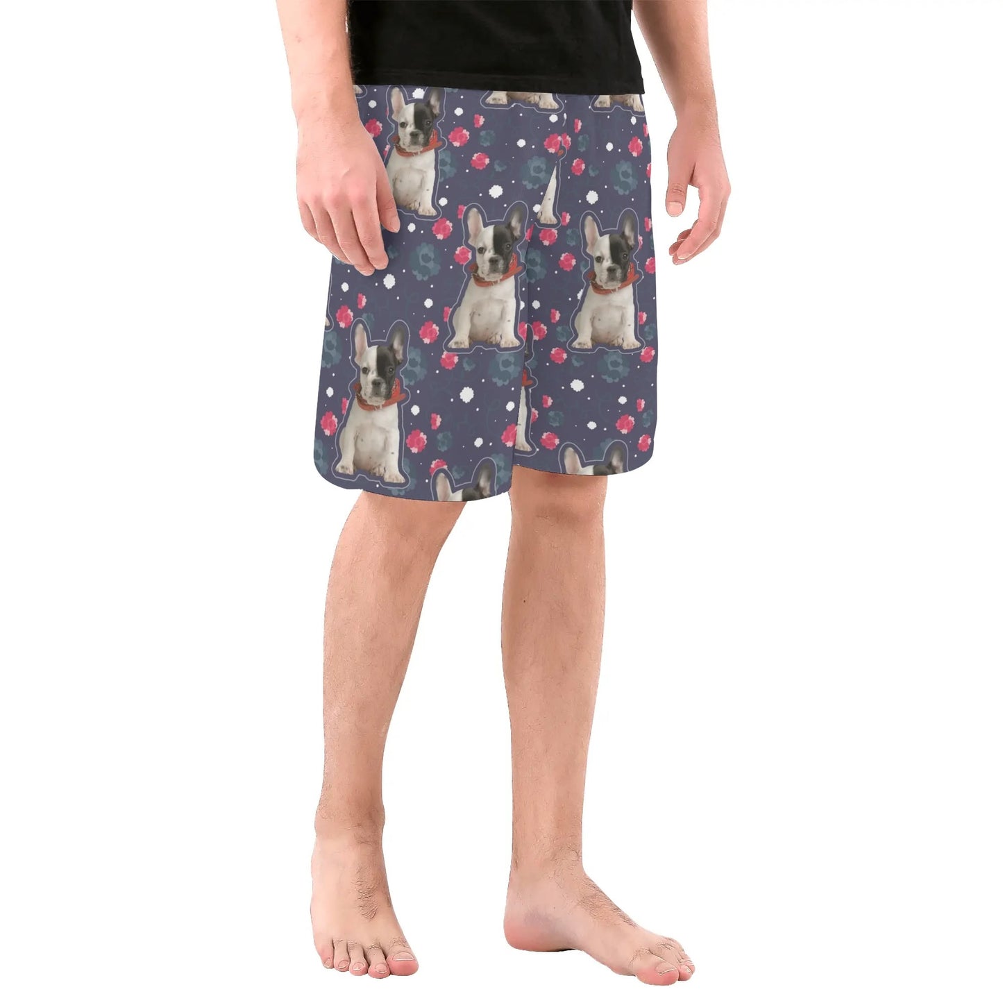 Custom Mens All Over Print Shorts with French Bulldog image