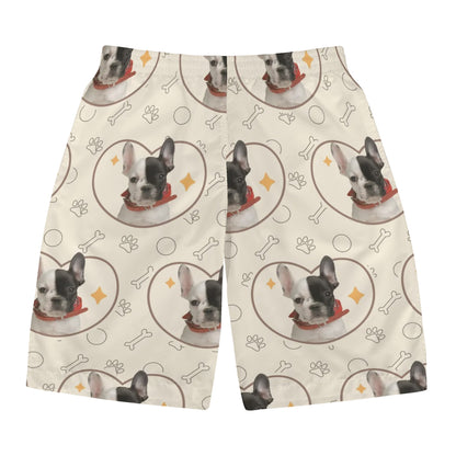 Custom Mens All Over Print Shorts with French Bulldog image