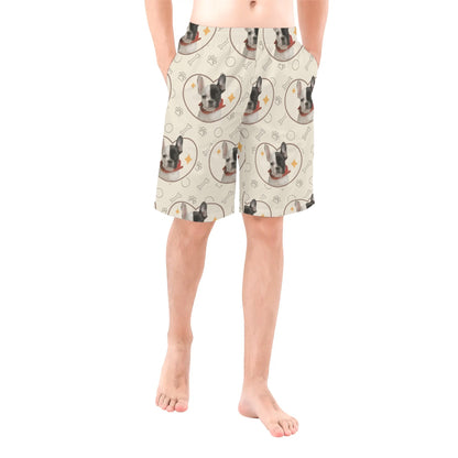 Custom Mens All Over Print Shorts with French Bulldog image