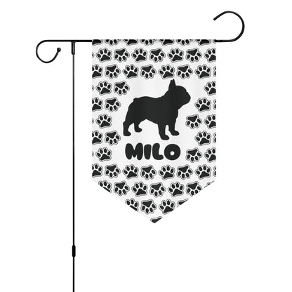 Custom Garden Flag Banner with French Bulldog Name