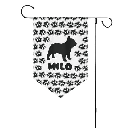 Custom Garden Flag Banner with French Bulldog Name