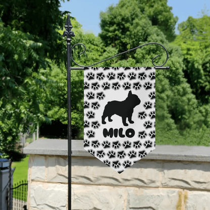 Custom Garden Flag Banner with French Bulldog Name