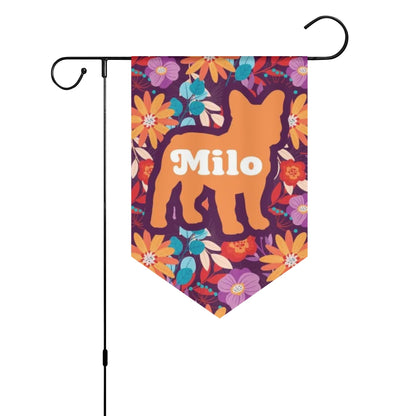 Custom Garden Flag Banner with French Bulldog Name