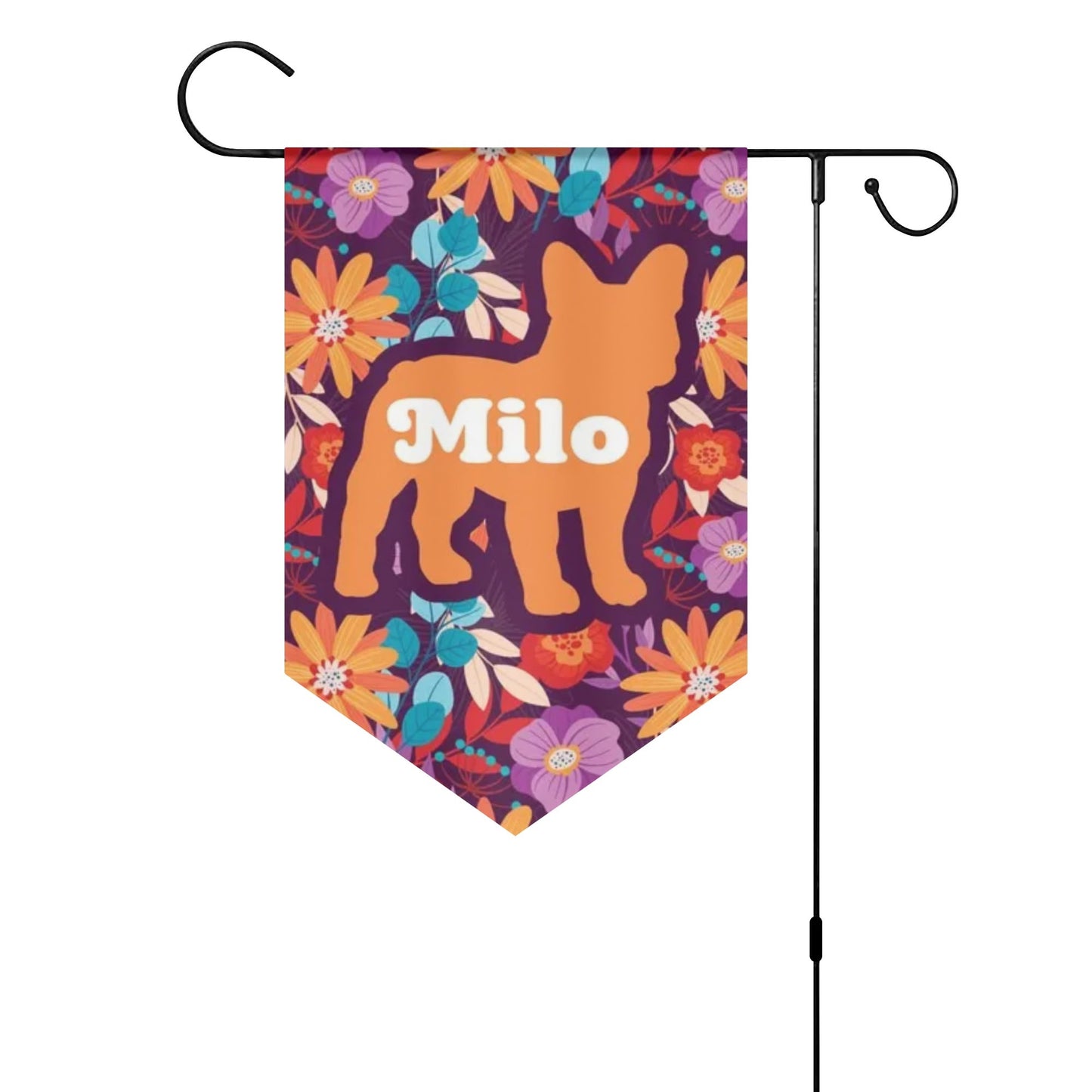 Custom Garden Flag Banner with French Bulldog Name