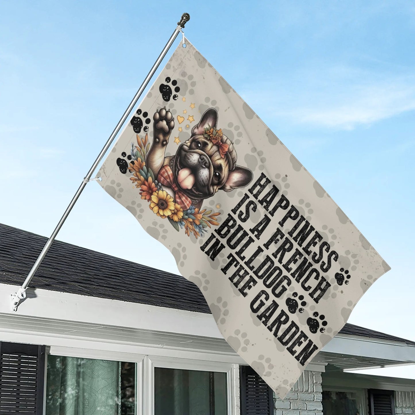 Louis - Garden Flags for frenchie lovers