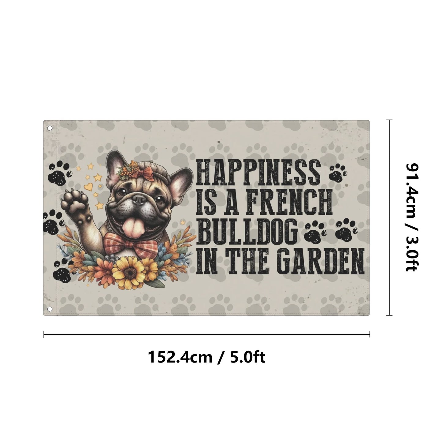 Louis - Garden Flags for frenchie lovers