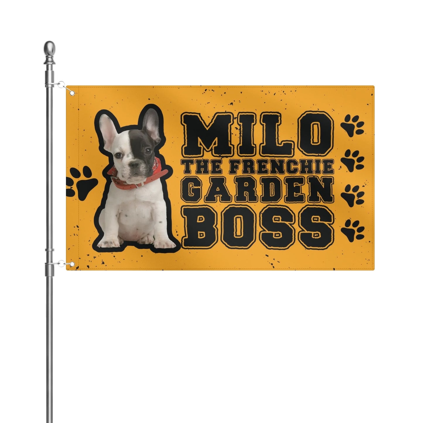 Personalized Garden Flag Banner with French Bulldog Name & Image