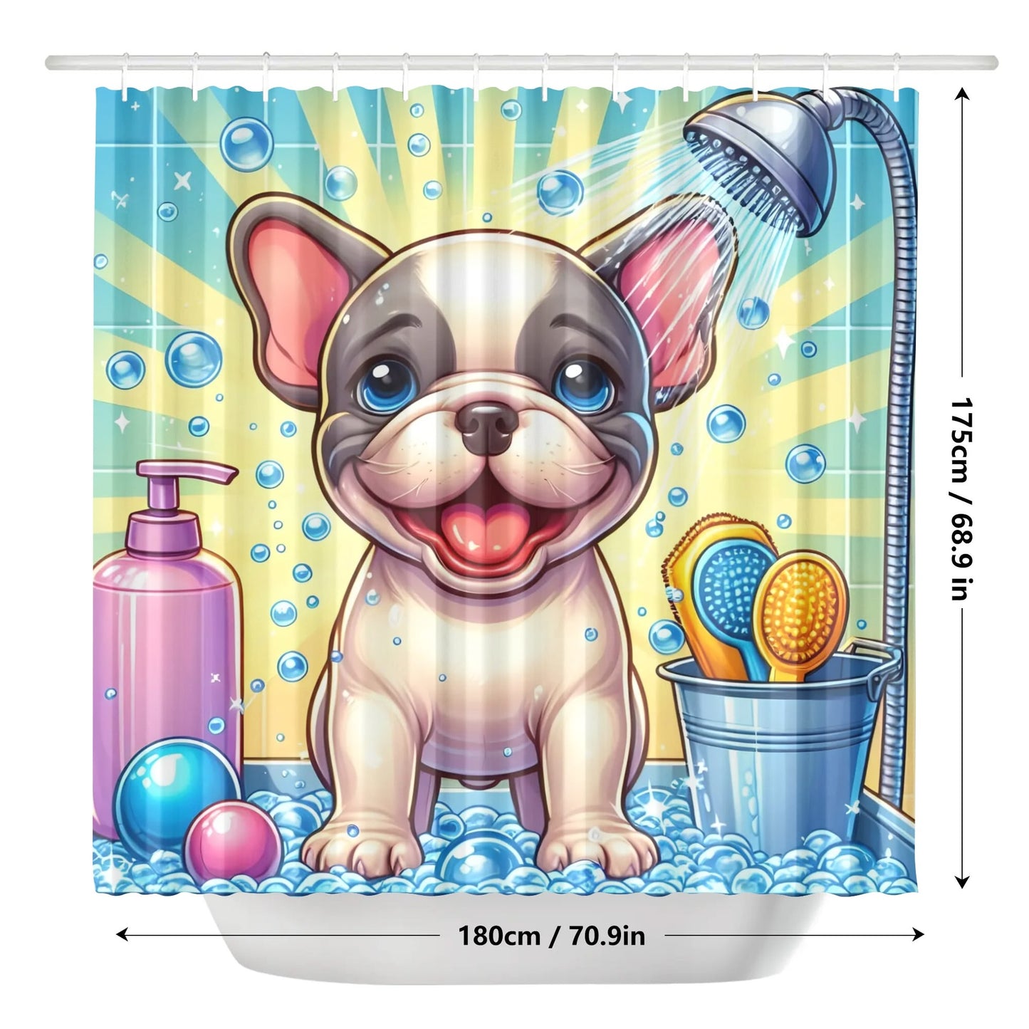 Milo - Shower Curtain for frenchie lovers