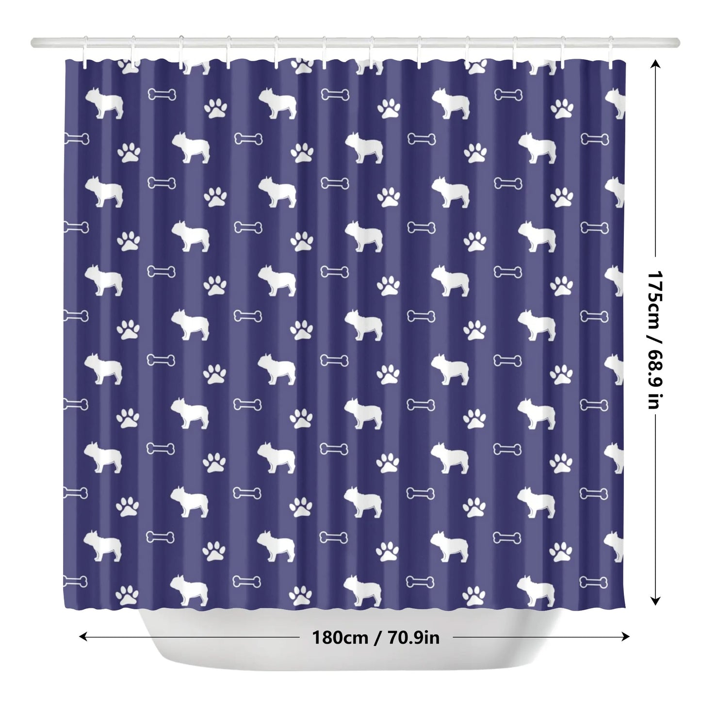 Bonnie - Shower Curtain for frenchie lovers