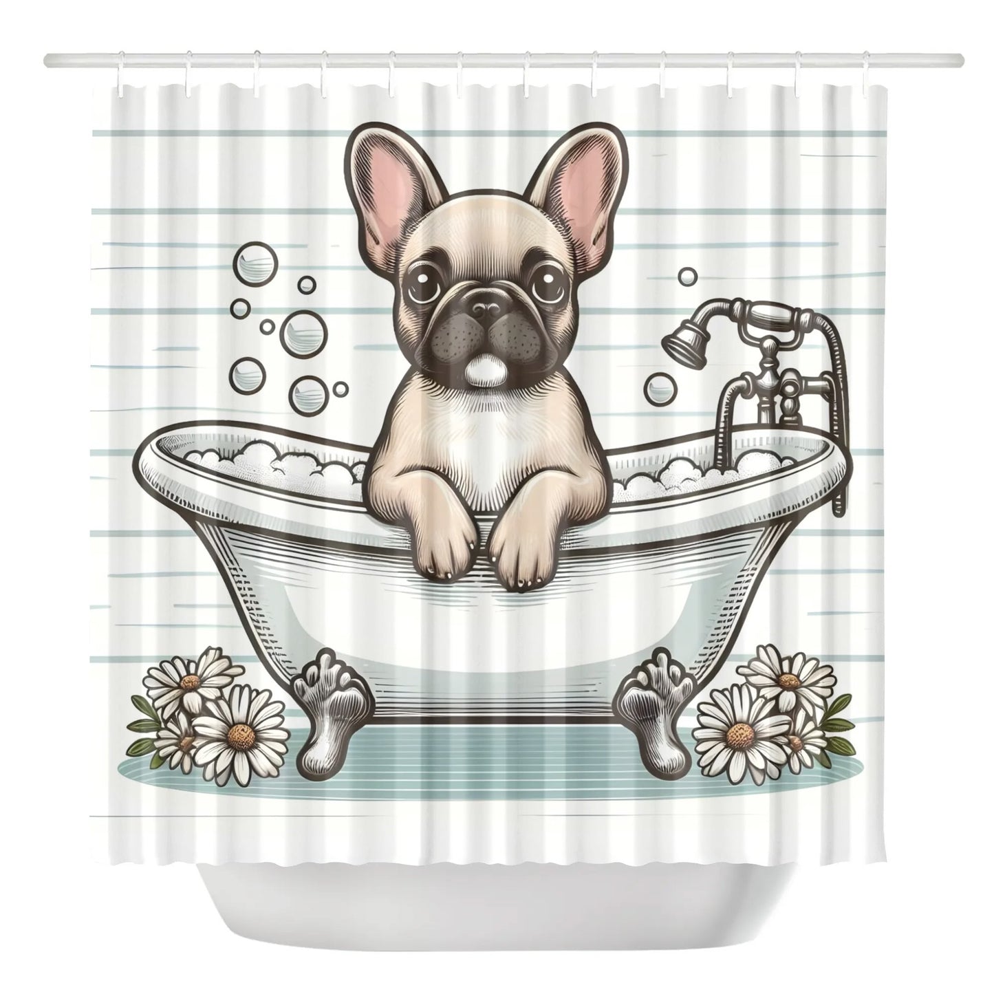 Penelope  - Shower Curtain for frenchie lovers