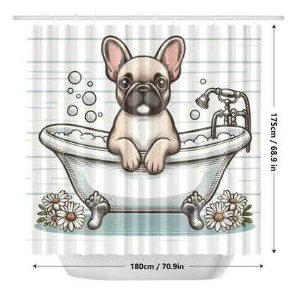 Penelope  - Shower Curtain for frenchie lovers