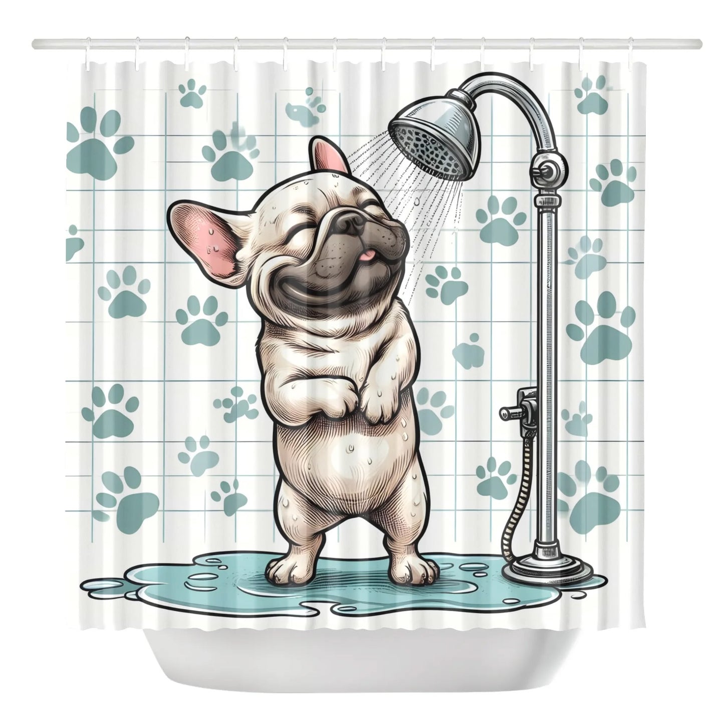 Floria - Shower Curtain for frenchie lovers