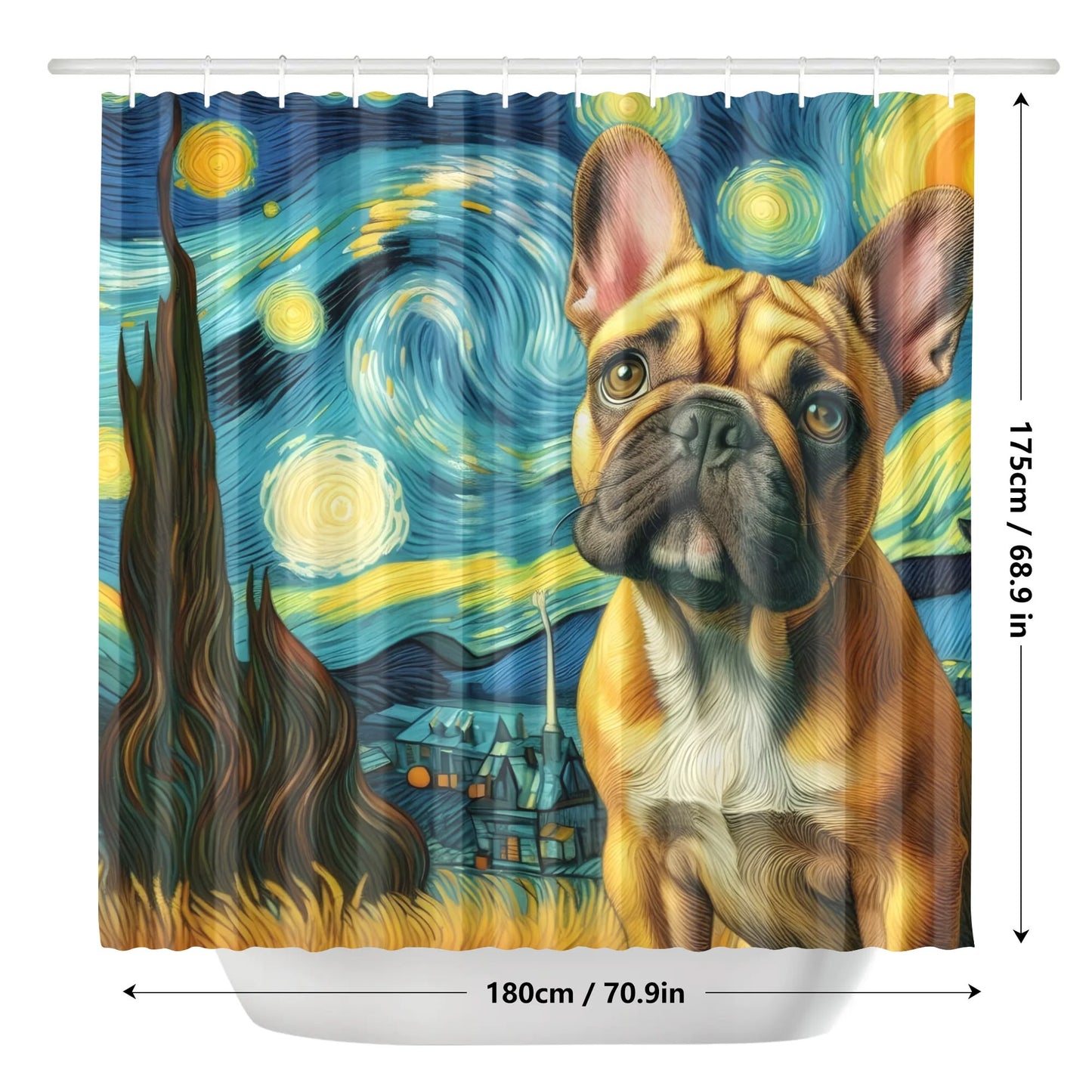 Stormy - Shower Curtain for frenchie lovers