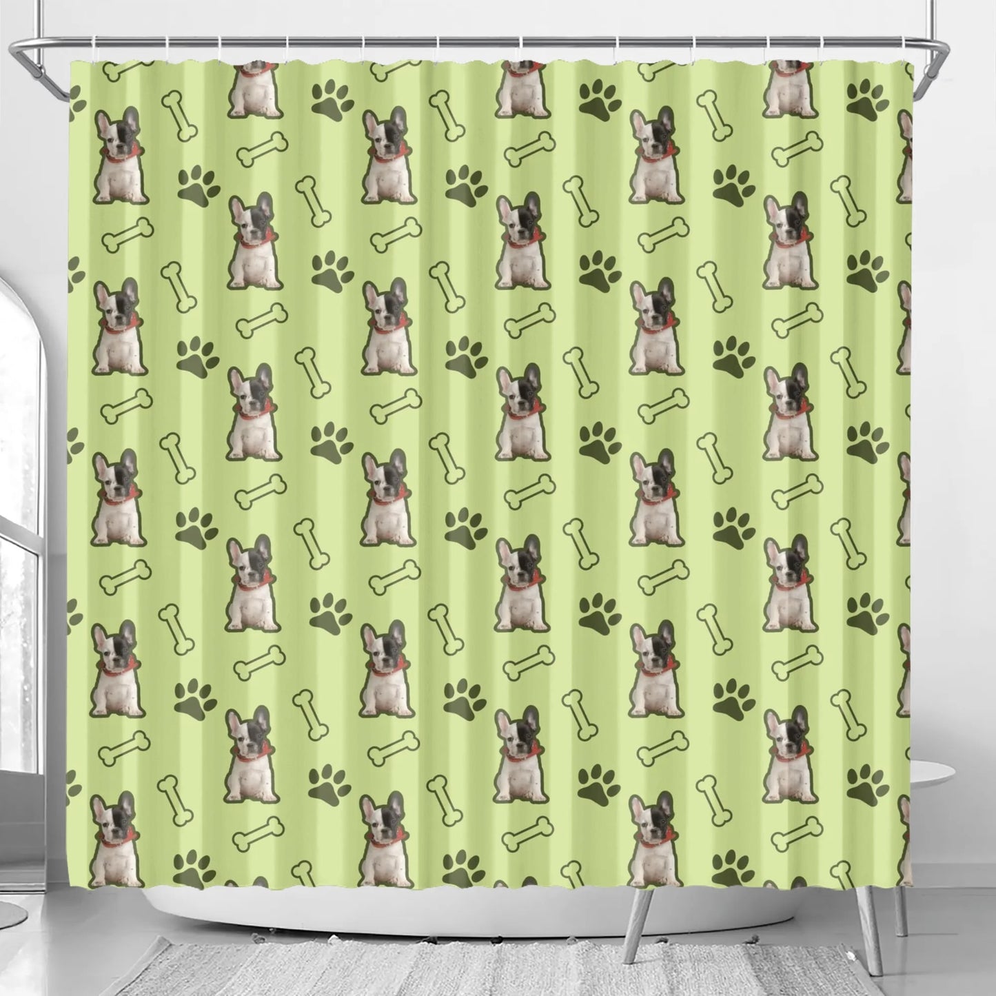 Personalized Shower Curtain with Frenchie’s Image