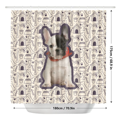 Personalized Shower Curtain with Frenchie’s Image