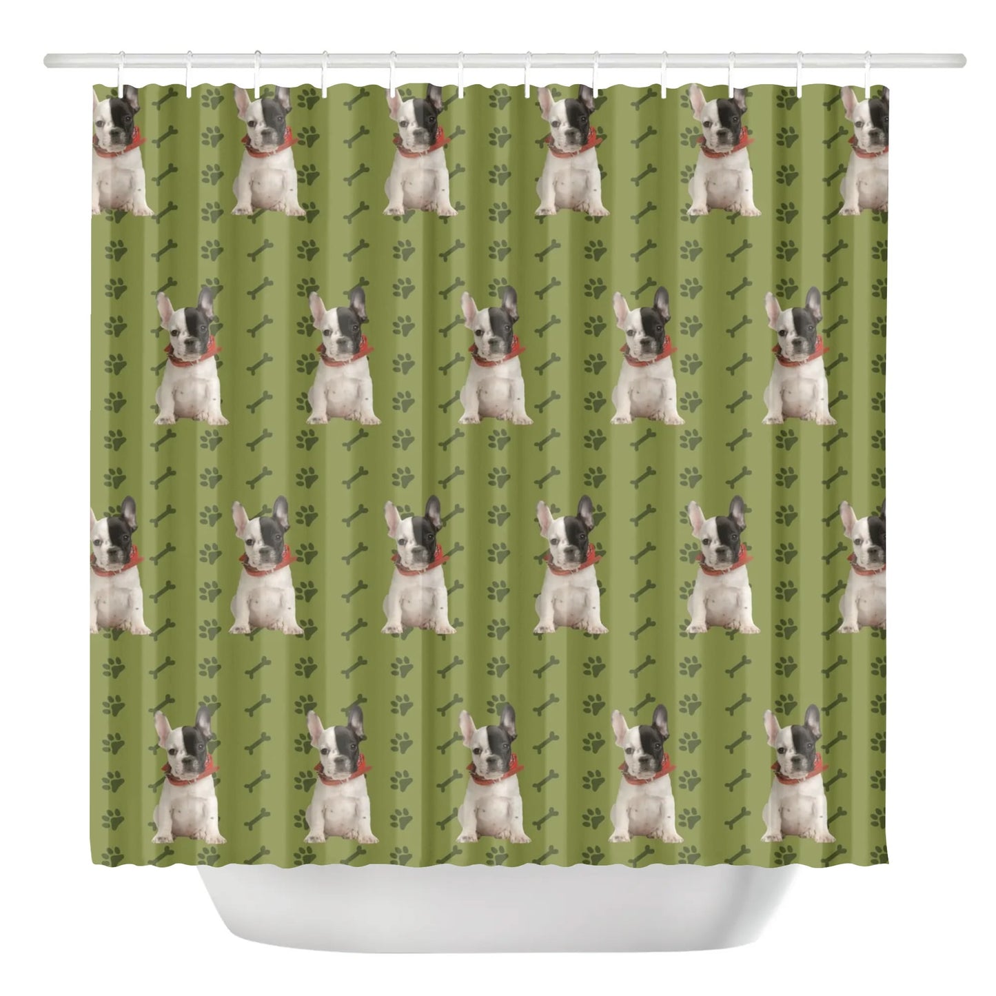 Personalized Shower Curtain with Frenchie’s Image