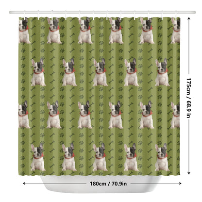 Personalized Shower Curtain with Frenchie’s Image