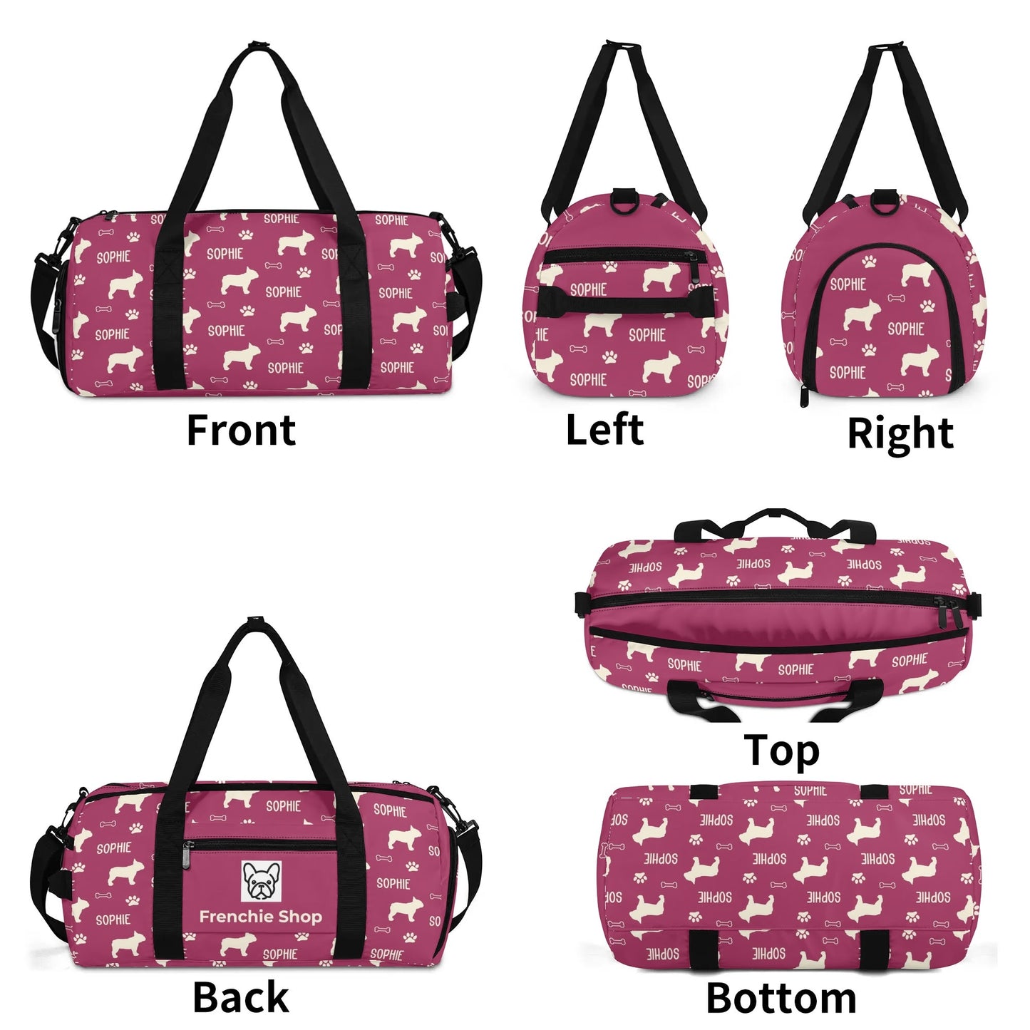 Personalized Gym Bag for Frenchie Lovers with Your Frenchie’s Name